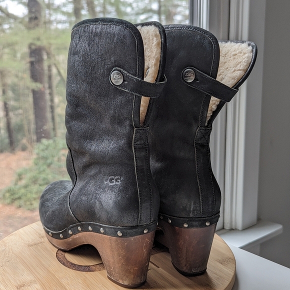 UGG Australia Lynnea Shearling Studded Clog Boot - Picture 3 of 12